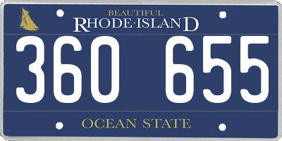 RI license plate 360655