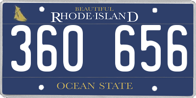 RI license plate 360656