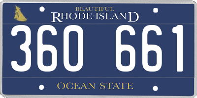 RI license plate 360661