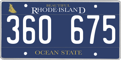 RI license plate 360675