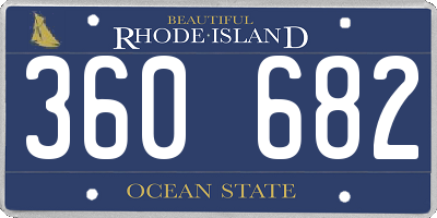 RI license plate 360682