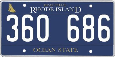 RI license plate 360686