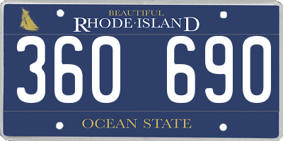 RI license plate 360690