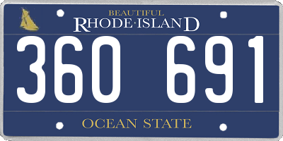 RI license plate 360691