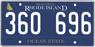 RI license plate 360696
