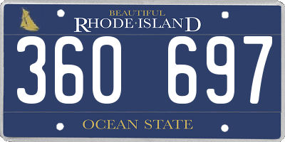 RI license plate 360697
