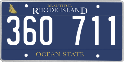 RI license plate 360711