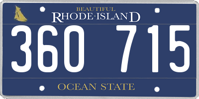 RI license plate 360715