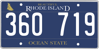 RI license plate 360719