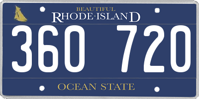 RI license plate 360720