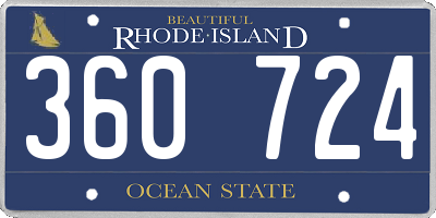 RI license plate 360724
