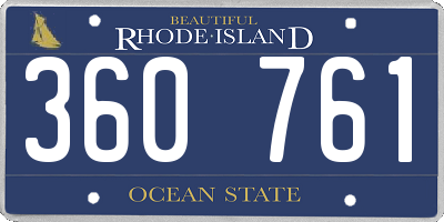 RI license plate 360761