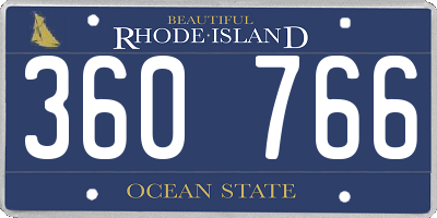 RI license plate 360766