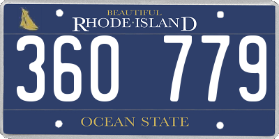 RI license plate 360779