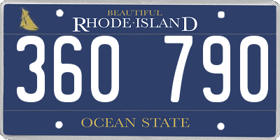 RI license plate 360790
