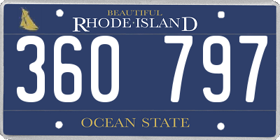 RI license plate 360797