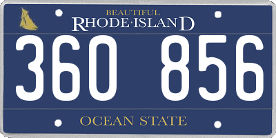 RI license plate 360856