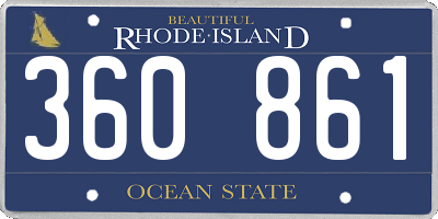RI license plate 360861