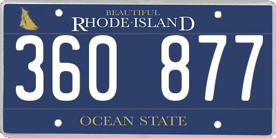RI license plate 360877