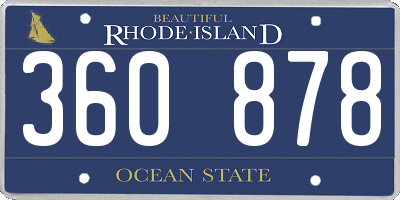 RI license plate 360878