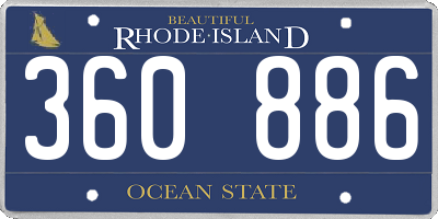 RI license plate 360886