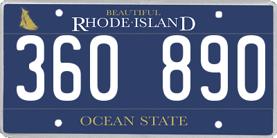 RI license plate 360890