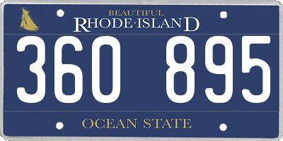 RI license plate 360895