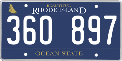 RI license plate 360897