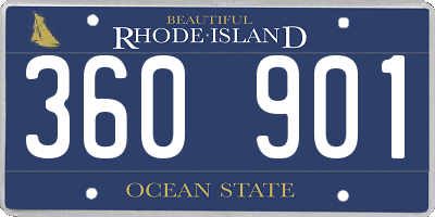 RI license plate 360901