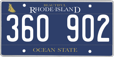 RI license plate 360902