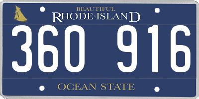 RI license plate 360916