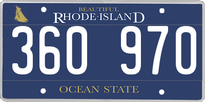 RI license plate 360970