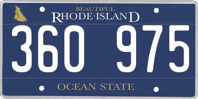 RI license plate 360975