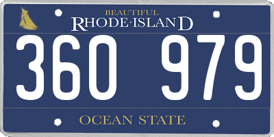 RI license plate 360979