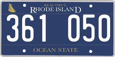 RI license plate 361050