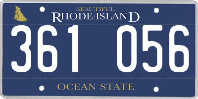 RI license plate 361056