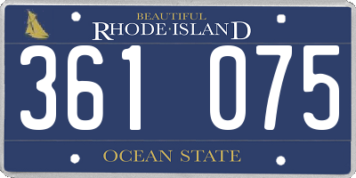 RI license plate 361075