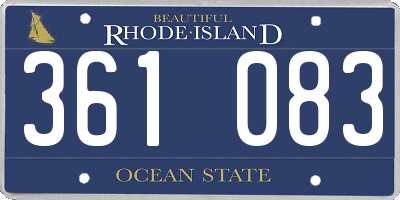RI license plate 361083