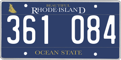 RI license plate 361084