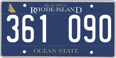 RI license plate 361090