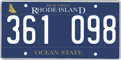 RI license plate 361098