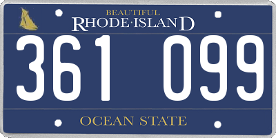 RI license plate 361099