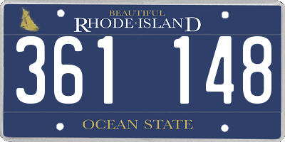 RI license plate 361148