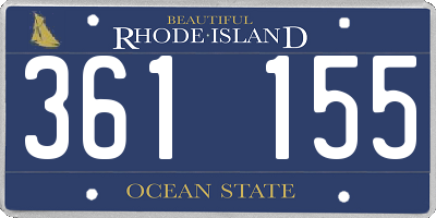 RI license plate 361155