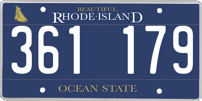 RI license plate 361179