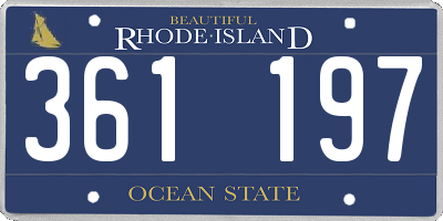 RI license plate 361197