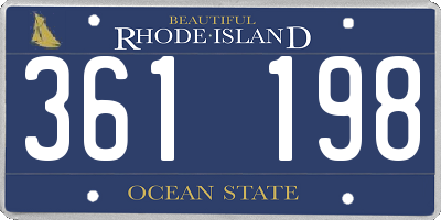 RI license plate 361198