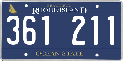 RI license plate 361211