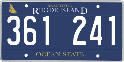 RI license plate 361241