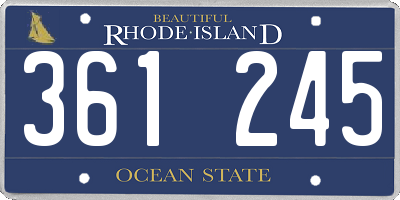 RI license plate 361245